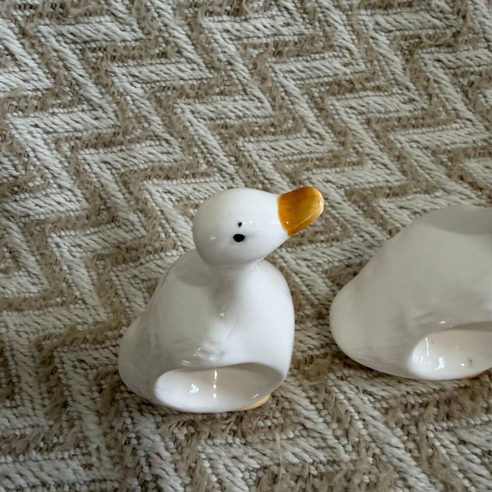 Vintage Bone China Duck Goose Napkin Rings Set of 6 - Picture 4 of 7